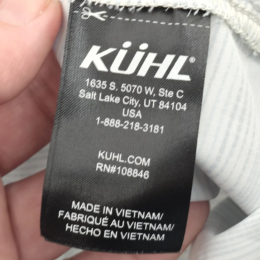 Kuhl Persuadr Shirt Mens XL Short Sleeve Pocket Blue Stripes Lightweight